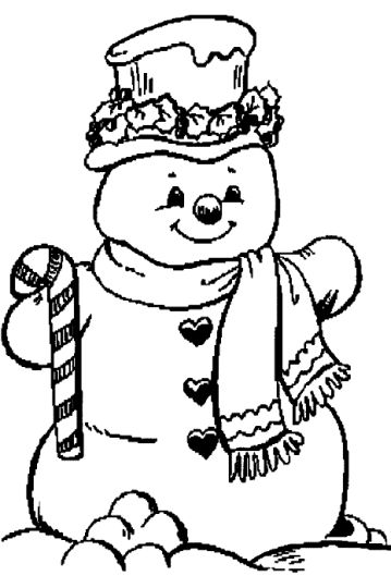 Christmas Snowman Coloring Pages part 3